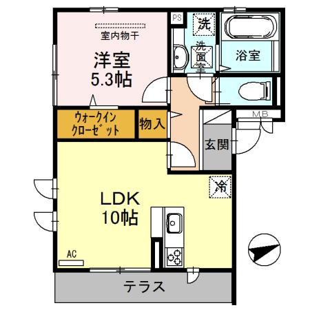 ラ・メゾン　北長尾（101） 間取り図画像