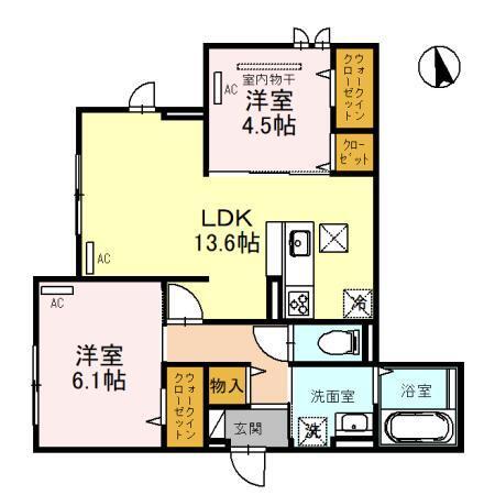 D-ROOM墨江（101） 間取り図画像