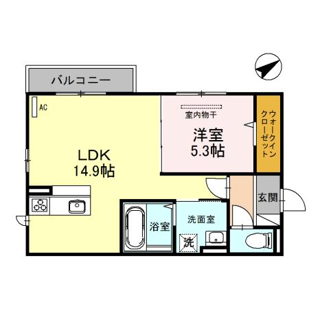 マイネハイム上野芝（206） 間取り図画像