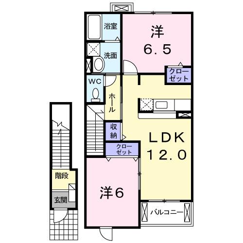 かのんⅠ（205） 間取り図画像