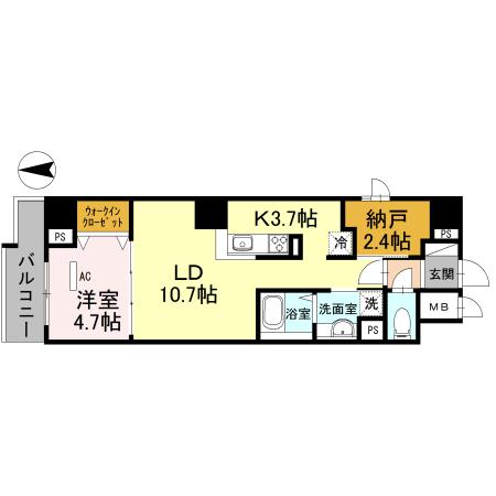 Calmtree上町台（401） 間取り図画像