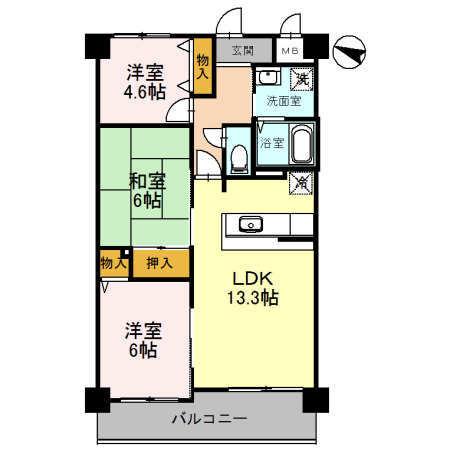 フローラ南館（403） 間取り図画像