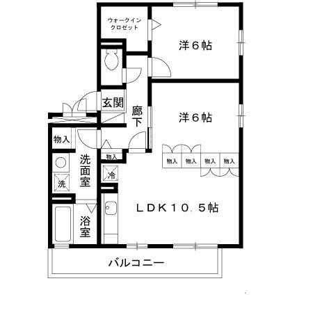リビングタウンなかもず　Ｂ棟（B201） 間取り図画像