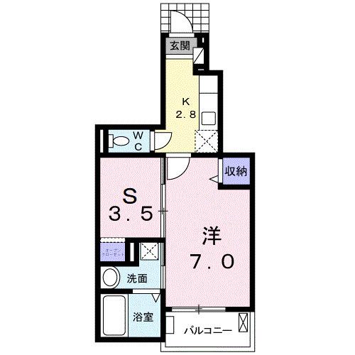 グランソレイユ　南（102） 間取り図画像