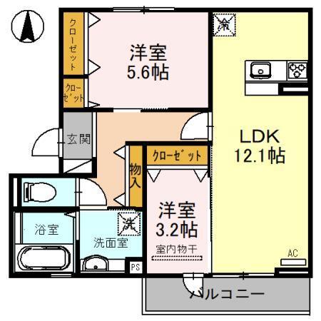 エスポワール老原（303） 間取り図画像