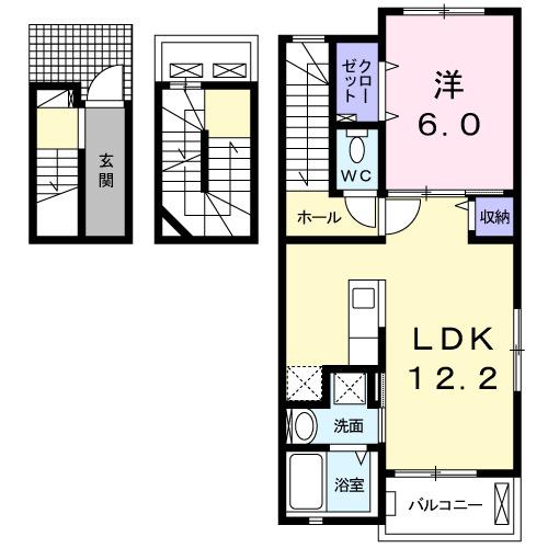ミルクール（301） 間取り図画像