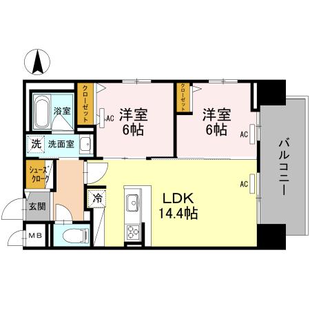 Fortuna yuhigaoka（1201） 間取り図画像