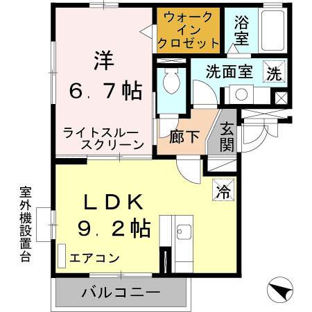 エスト・ファヴォーラ（201） 間取り図画像