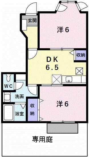 ペリプエストⅠ番館（101） 間取り図画像