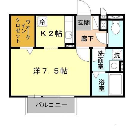 ＣＯＺＹ岸里（203） 間取り図画像