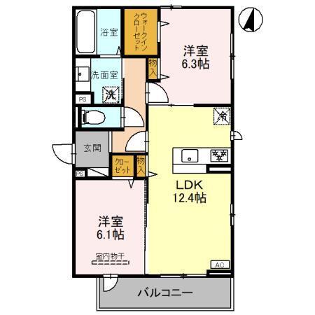 ヴィクトワールⅡ（303） 間取り図画像