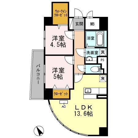 ＣＯＣＯ ＭＡＲＩＮＩ（312） 間取り図画像