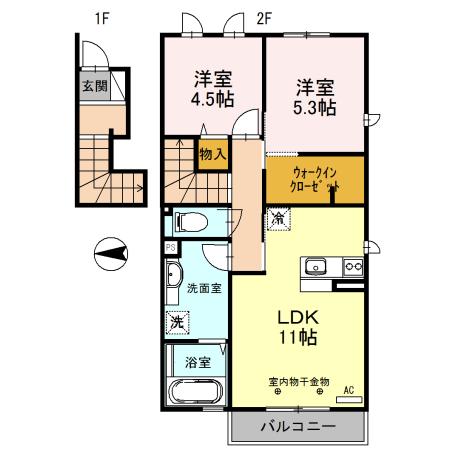 パークハイム巽南（205） 間取り図画像