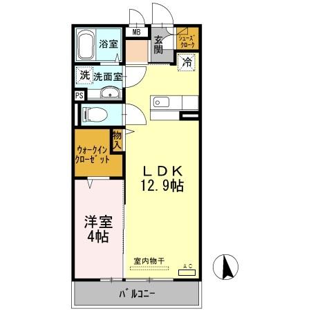 ラ・ヴィ・アン・フルール（305） 間取り図画像