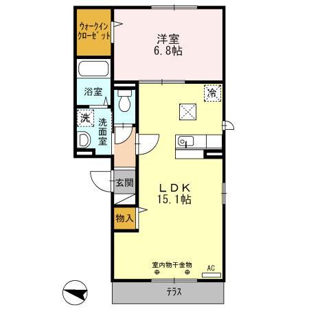 レジデンス南田辺（102） 間取り図画像