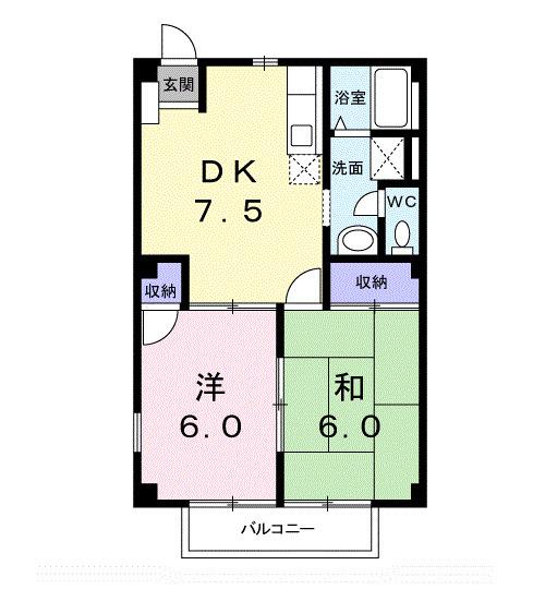 コーポ藤原（102） 間取り図画像