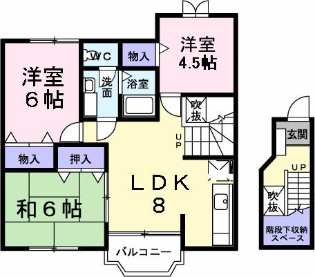 レスポワール菱木（203） 間取り図画像