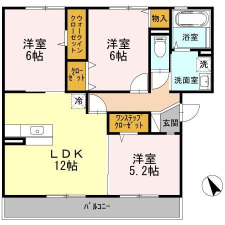 フルーレ・咲（203） 間取り図画像