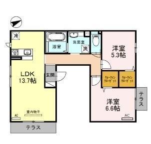 D-rooｍ　M林寺（101） 間取り図画像