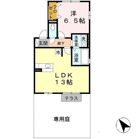 サンフィールド　Ⅱ棟（101） 間取り図画像