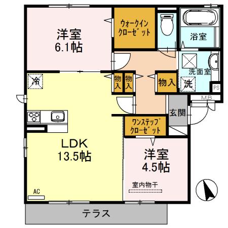 メルベーユ（101） 間取り図画像