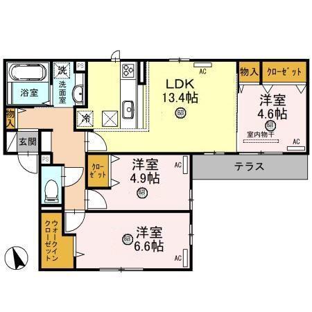 ダイヤモンドフジ天王寺東　ゴールド（102） 間取り図画像