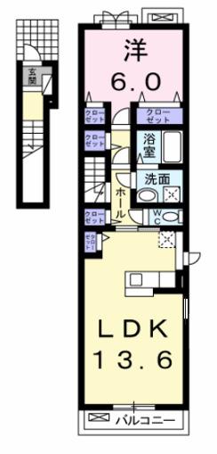 ラフレシール（201） 間取り図画像