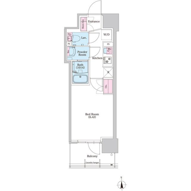 ＢＰＲレジデンス新梅田（1406） 間取り図画像