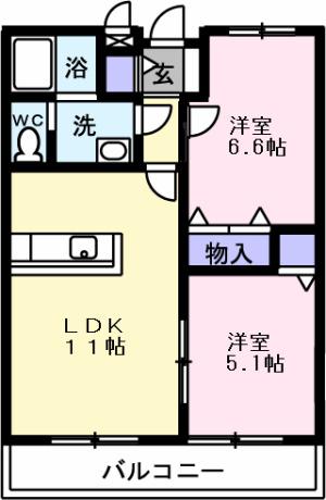 セトルⅢ（203） 間取り図画像