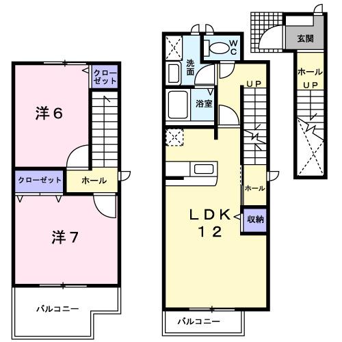 サニービレッジ（201） 間取り図画像