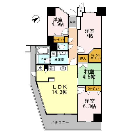 カスタリア阿倍野（0905） 間取り図画像