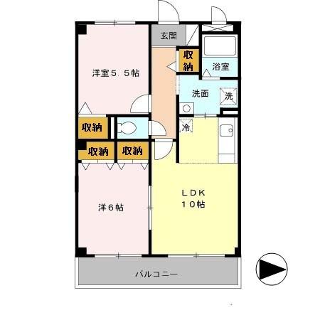 モナーク・コート（303） 間取り図画像