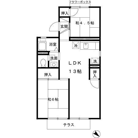 ファミール阪和（101） 間取り図画像