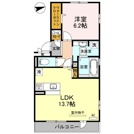 カーサ高善　A棟（A101） 間取り図画像