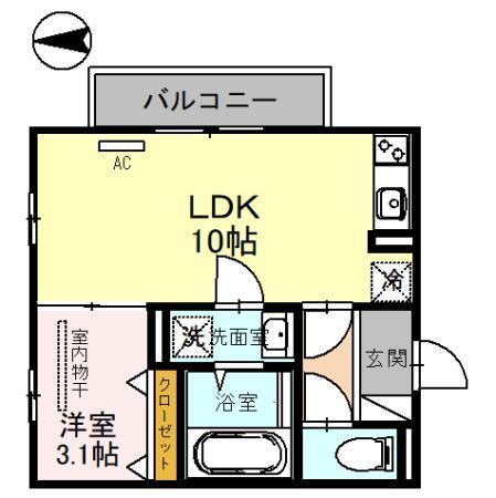 アクシス北野田（205） 間取り図画像