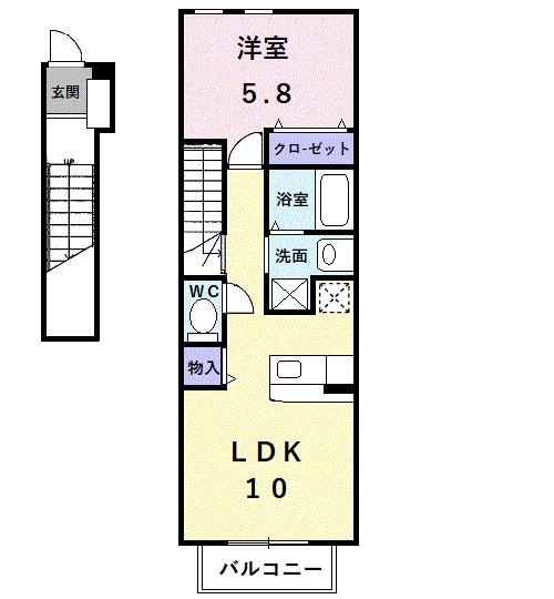 フローラル・ステージ白鷺（201） 間取り図画像