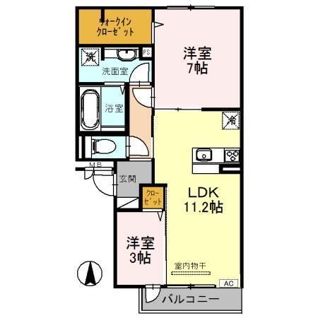 ラ　ルーチェ天美我堂（302） 間取り図画像