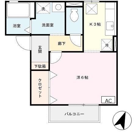サンフェルティ　Ｂ棟（105） 間取り図画像