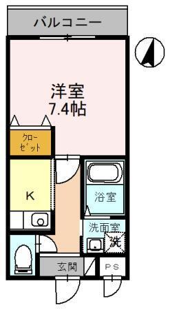 フォンテーヌ上野芝（305） 間取り図画像