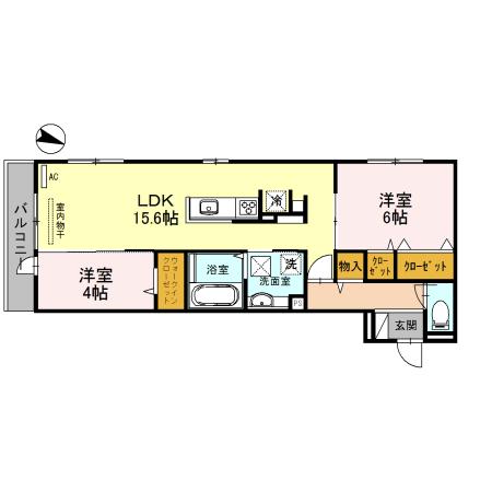アンソレイエ　B棟（102） 間取り図画像