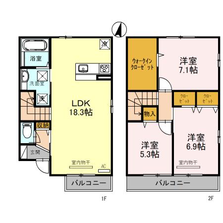 アビタシオンJIN（105） 間取り図画像