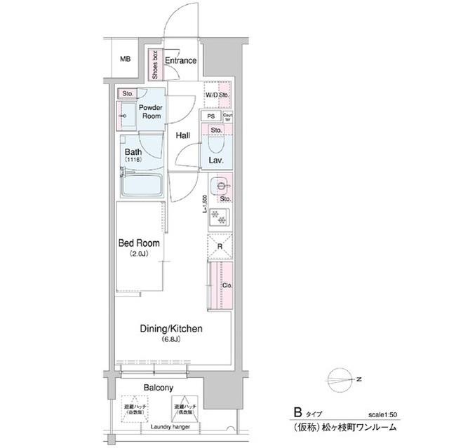 コンフォリア・リヴ南森町Q（0402） 間取り図画像