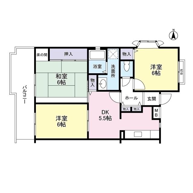 エステート南平野（201） 間取り図画像