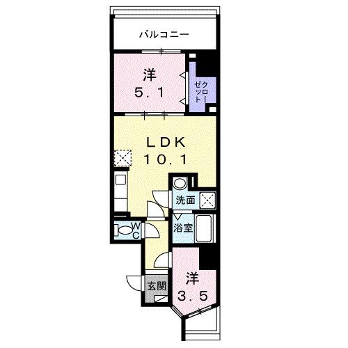 ネオ・ツリー・レジデンス難波（505） 間取り図画像