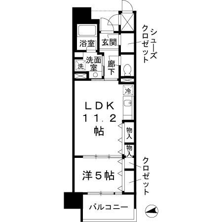 ロイヤルパークスなんば（1307） 間取り図画像