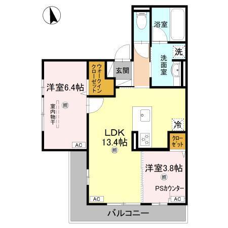 アーバン　デライト桜川（302） 間取り図画像