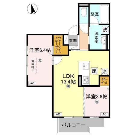 アーバン　デライト桜川（102） 間取り図画像