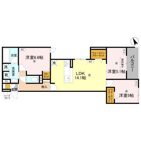 Rising Hills II（202） 間取り図画像