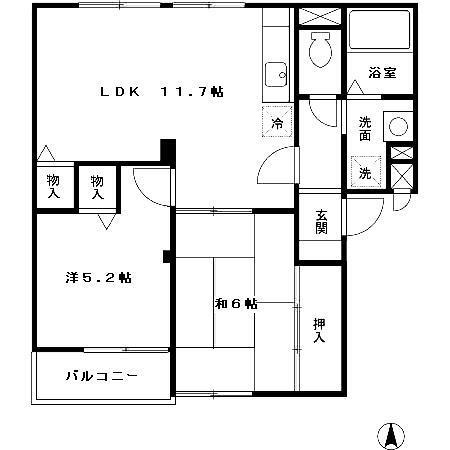 ラフォーレ北花田（302） 間取り図画像