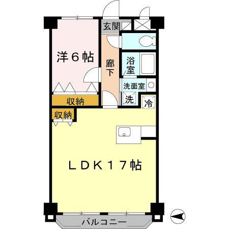 双輪建物第一コーポ（407） 間取り図画像